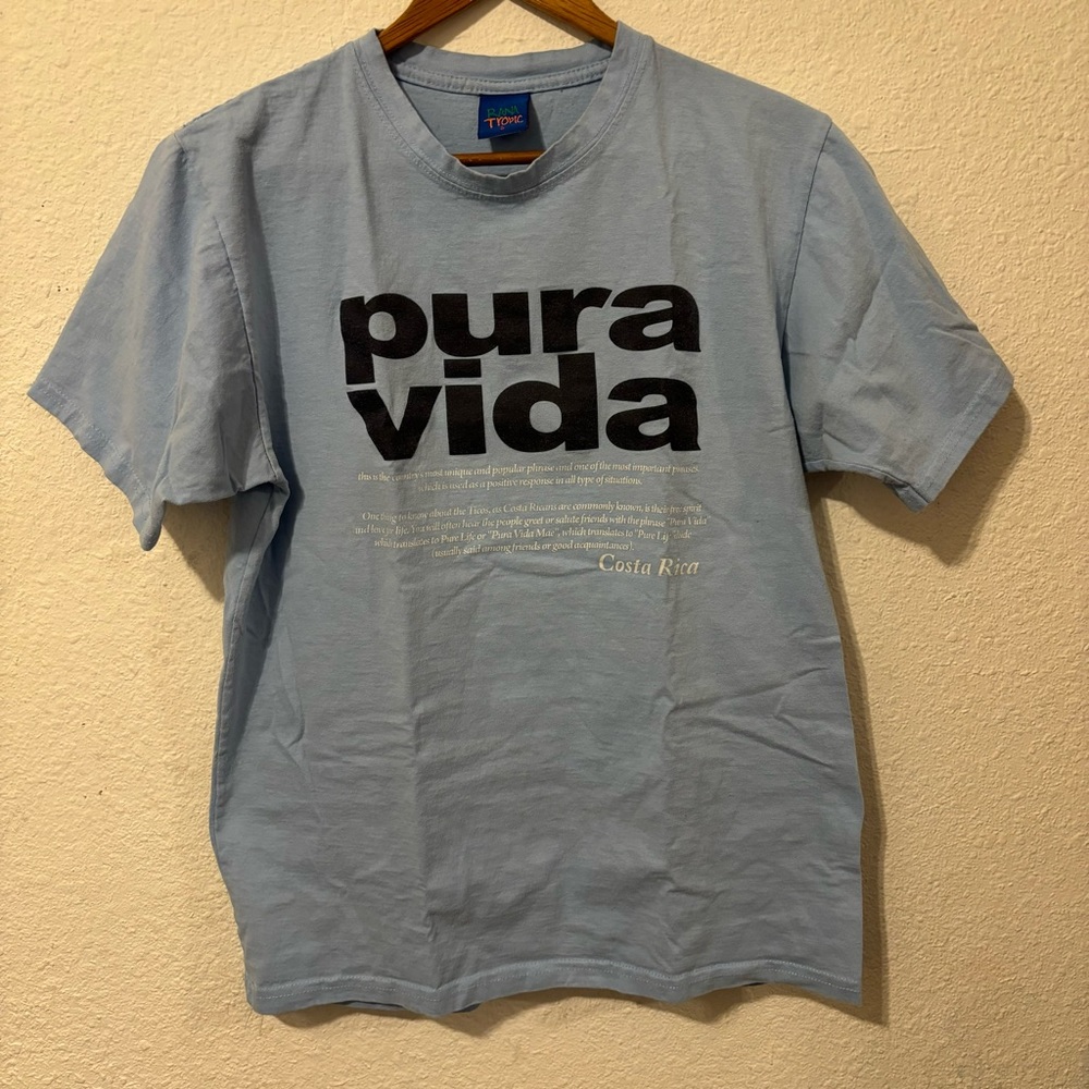 Rana Tropic Small Vintage Light Blue Pura Vida Graphic T-Shirt